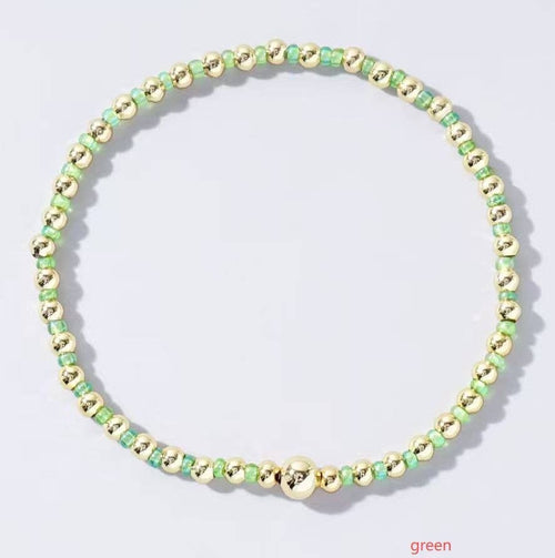 Beaded Bracelet: Green