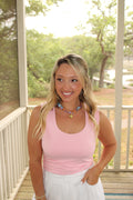 Seamless Layered Top: Light Pink