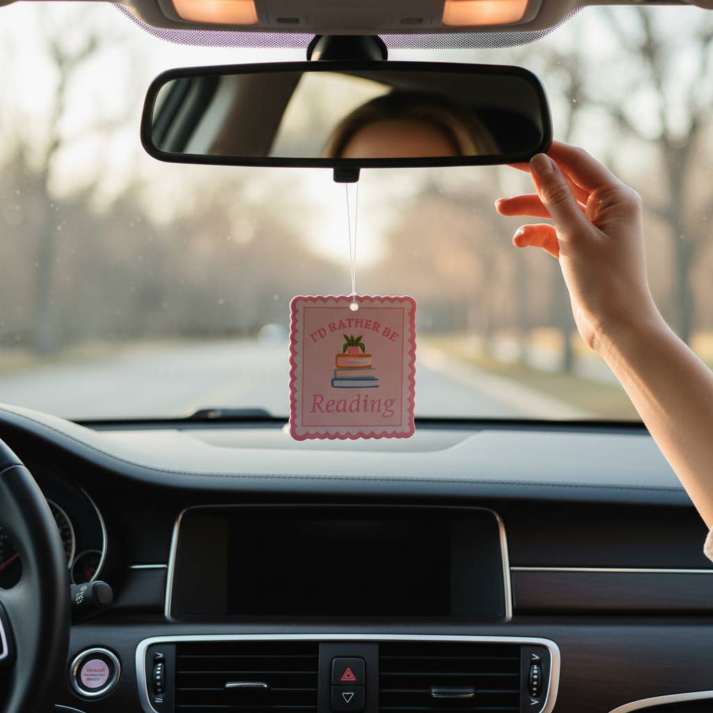 Car Air Freshener: I'd Rather Be Reading