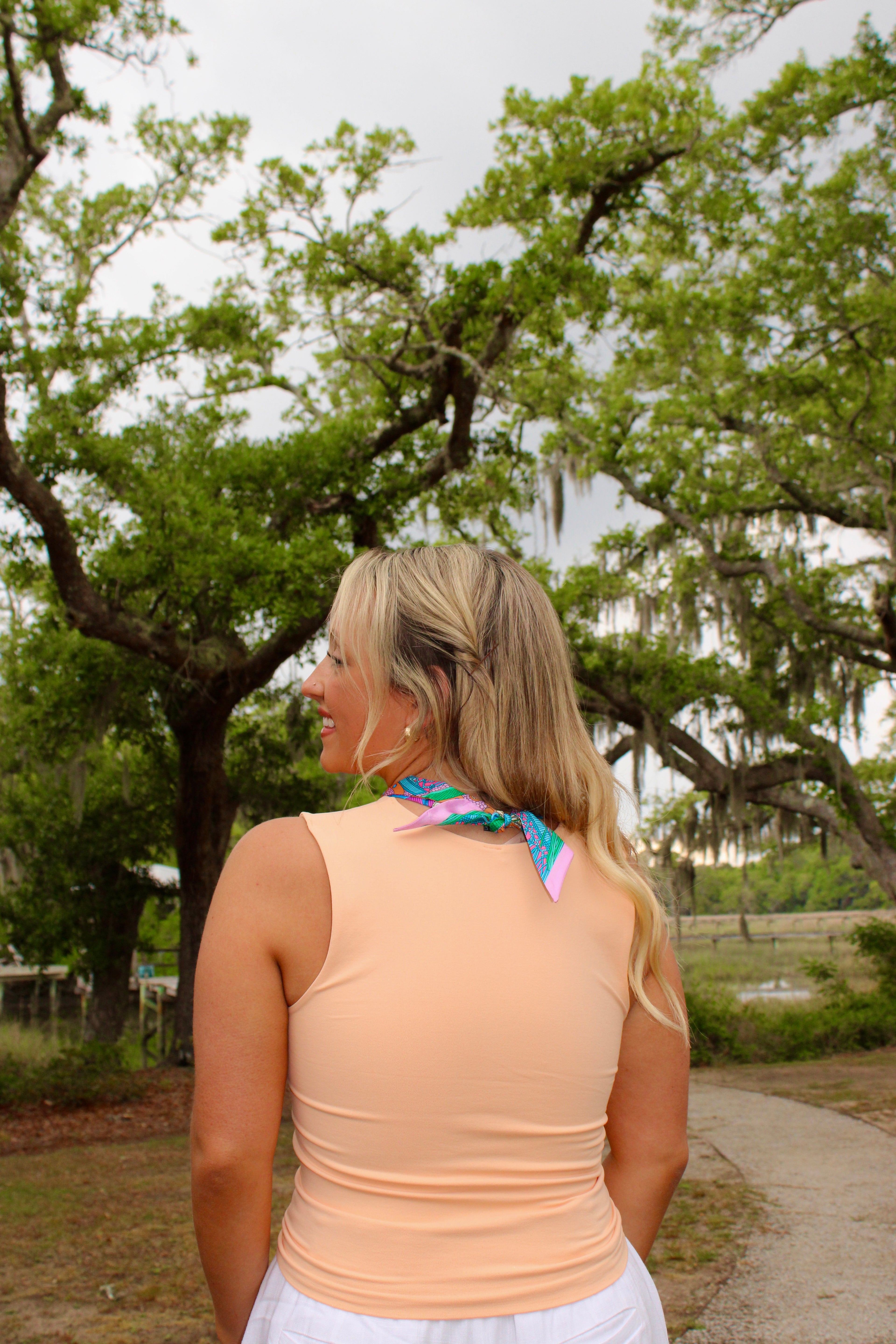 Seamless Layered Top: Pale Orange