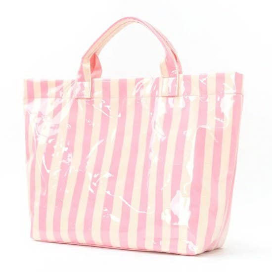 Vinyl Tote: Pink & Yellow