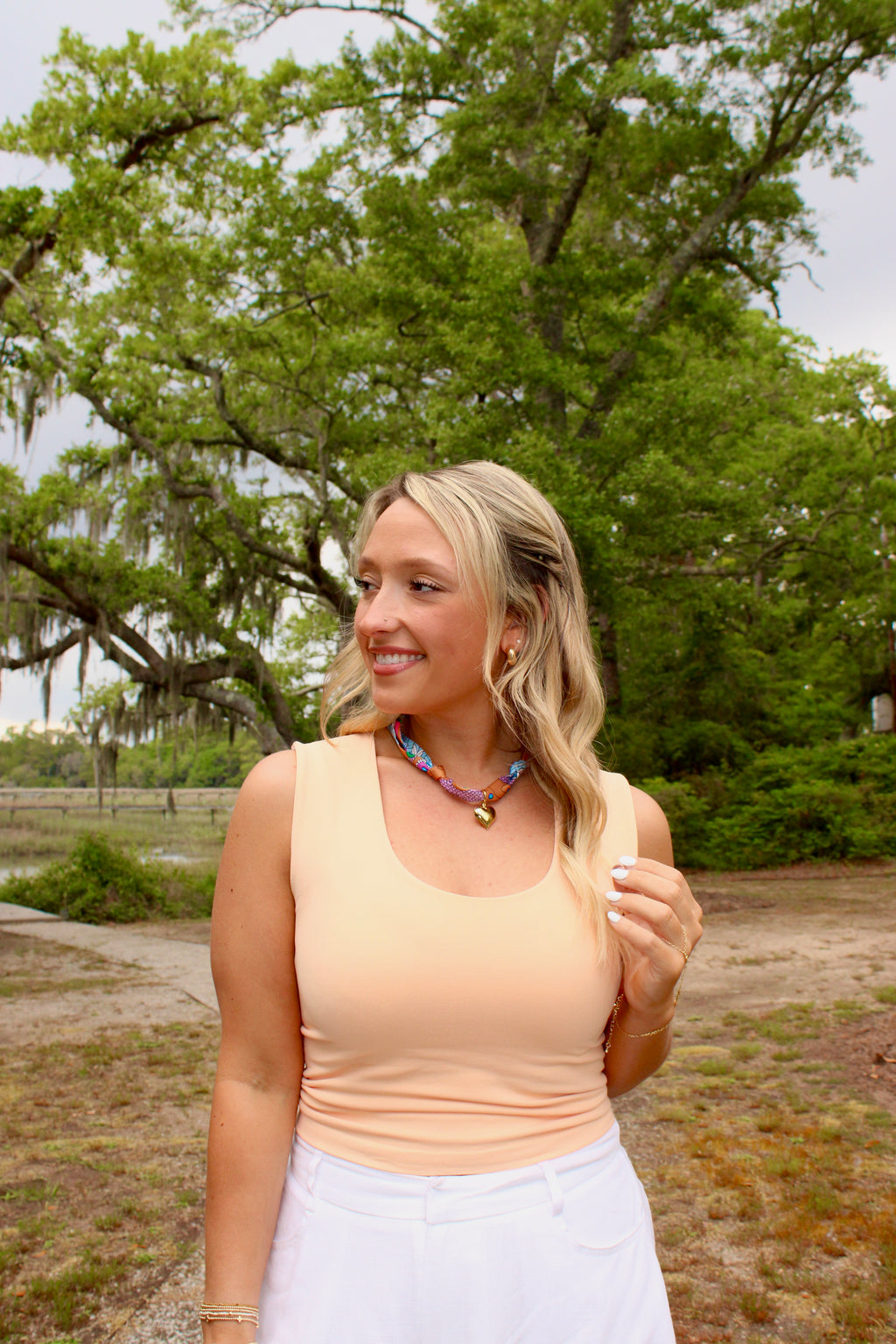 Seamless Layered Top: Pale Orange
