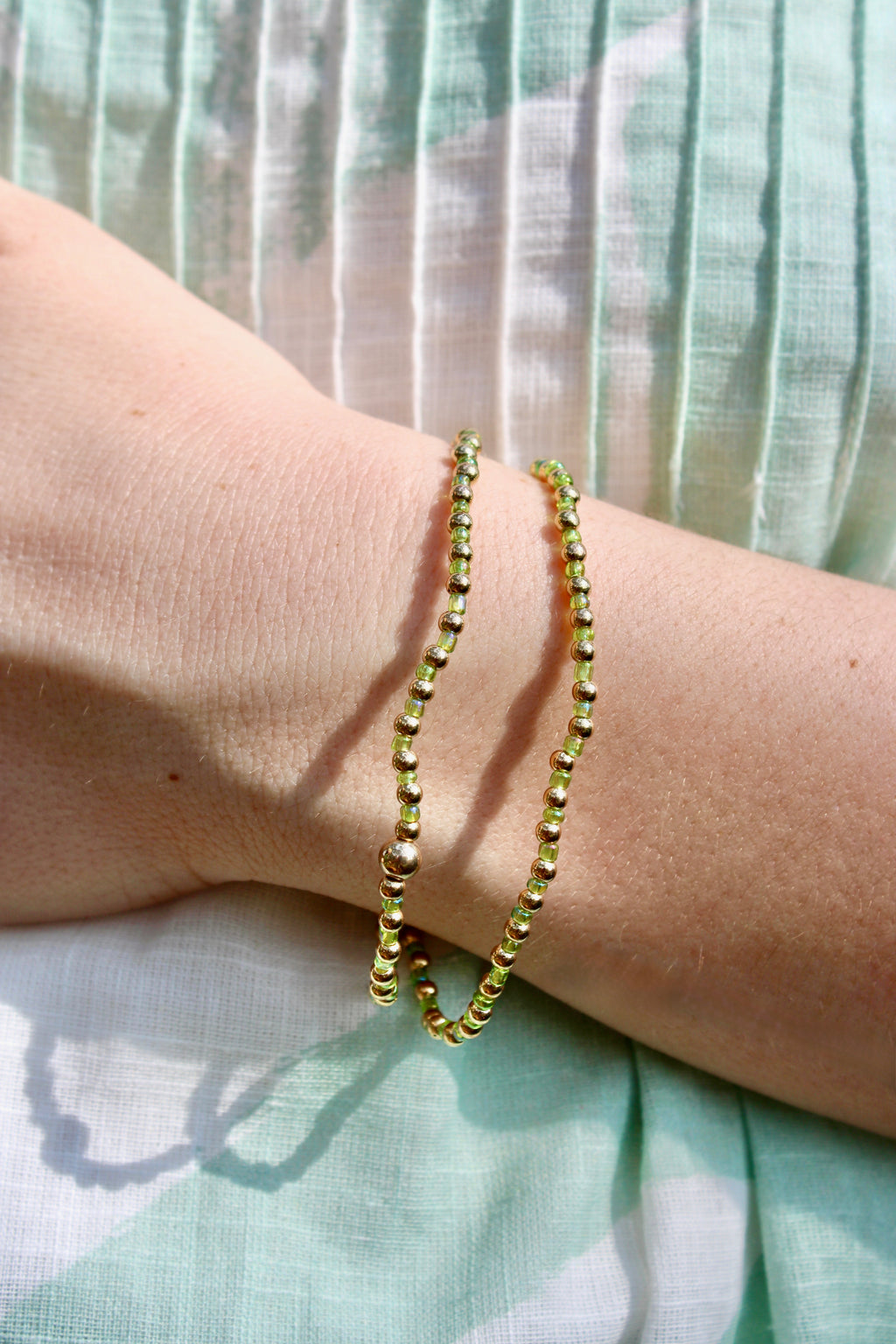 Beaded Bracelet: Green