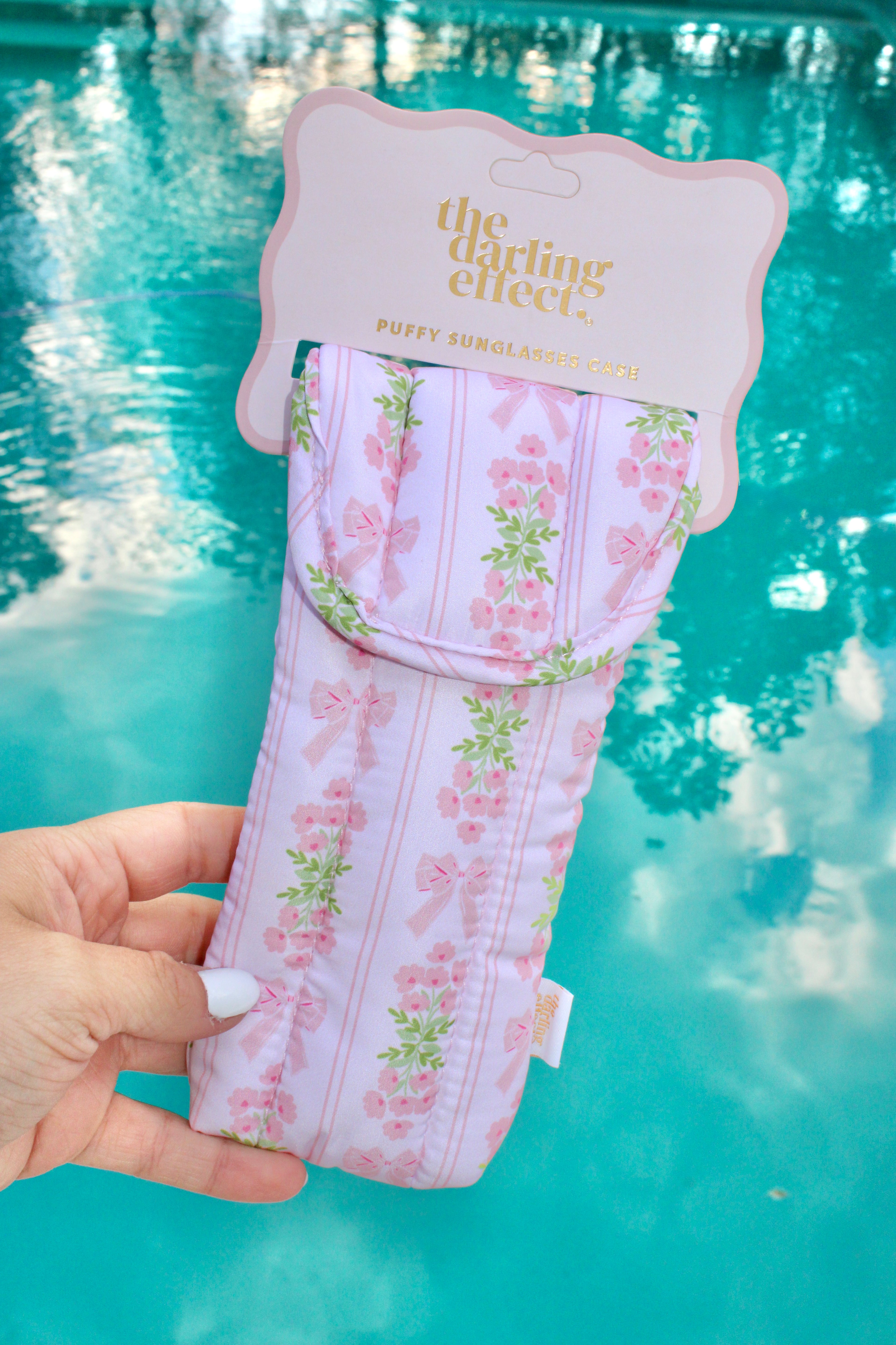 Sunglasses Case: Pink Floral