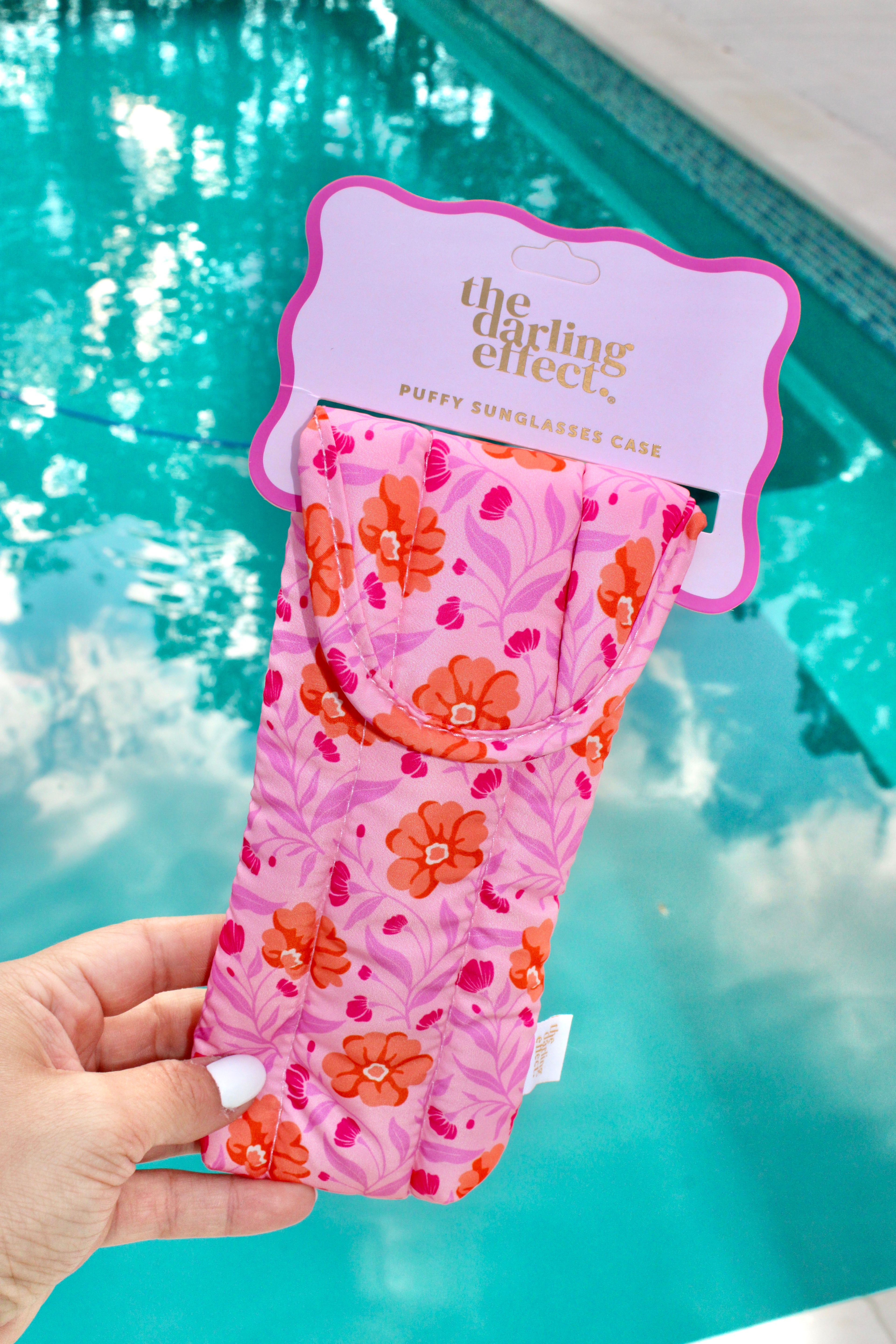 Sunglasses Case: Hot Pink Floral