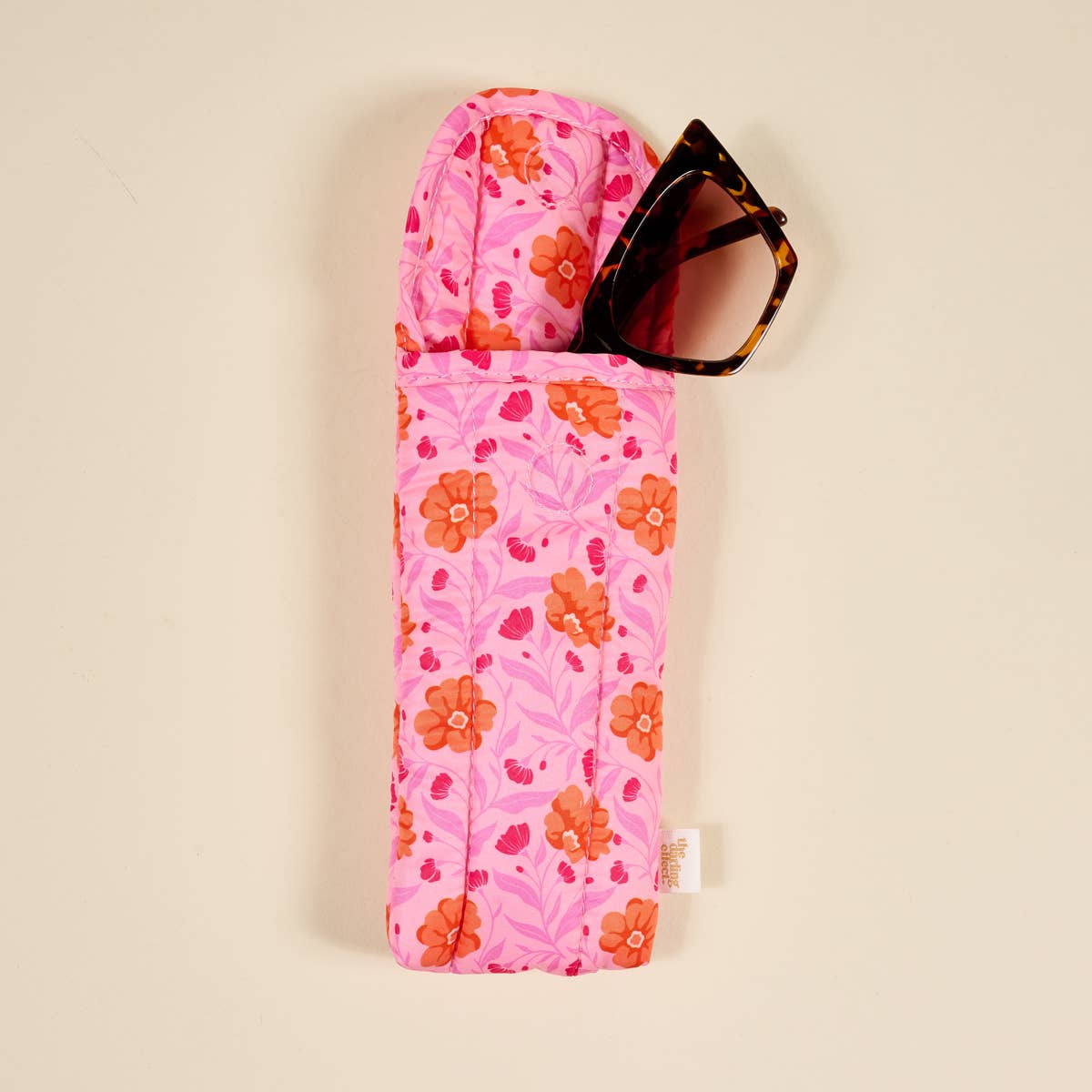 Sunglasses Case: Hot Pink Floral