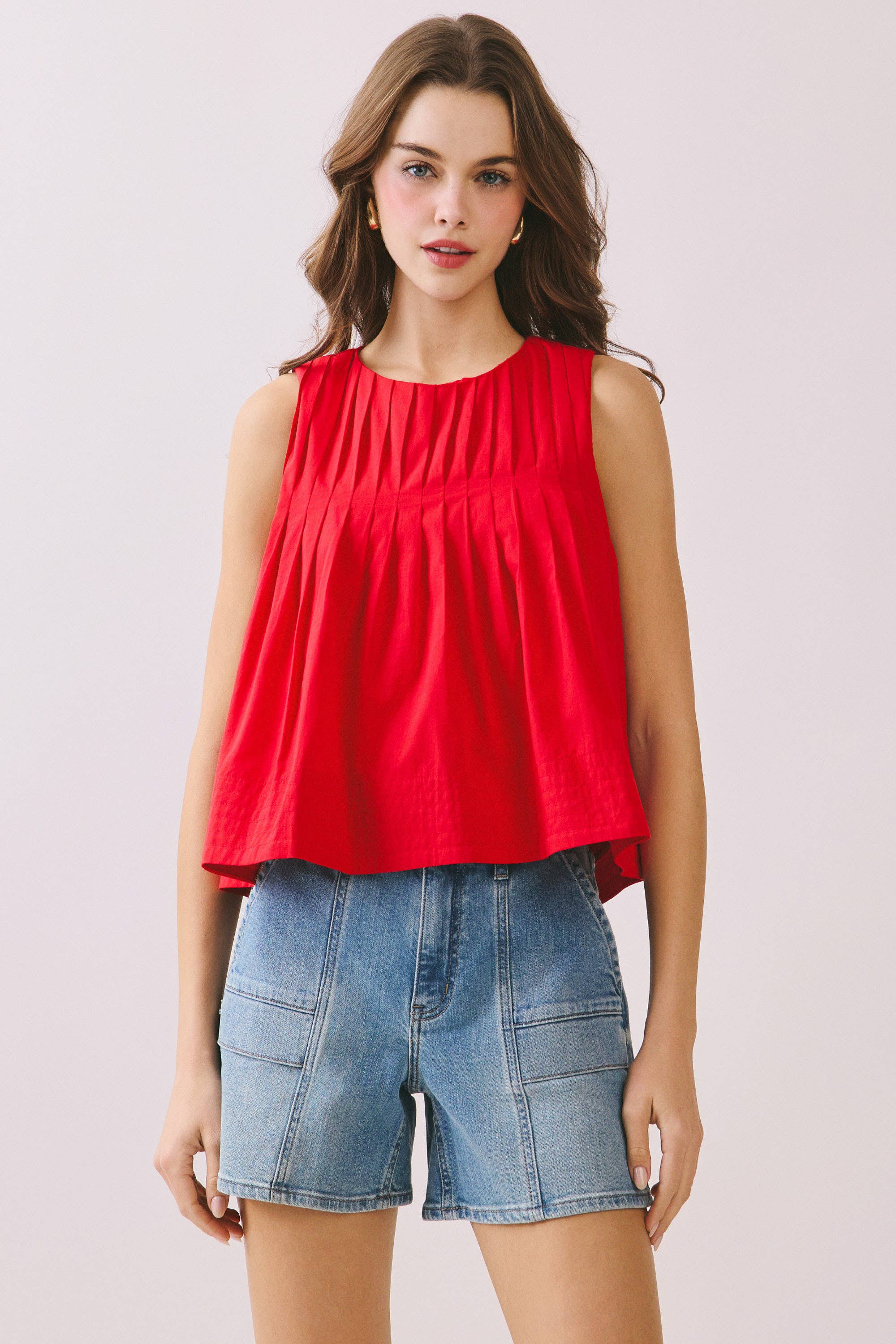 Pleated Detail Top